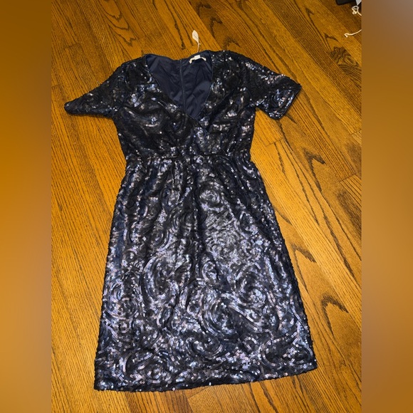 NWT FRANCESCA’S Delaney Sequin Mini Dress Navy Blue Size Medium - Picture 5 of 8